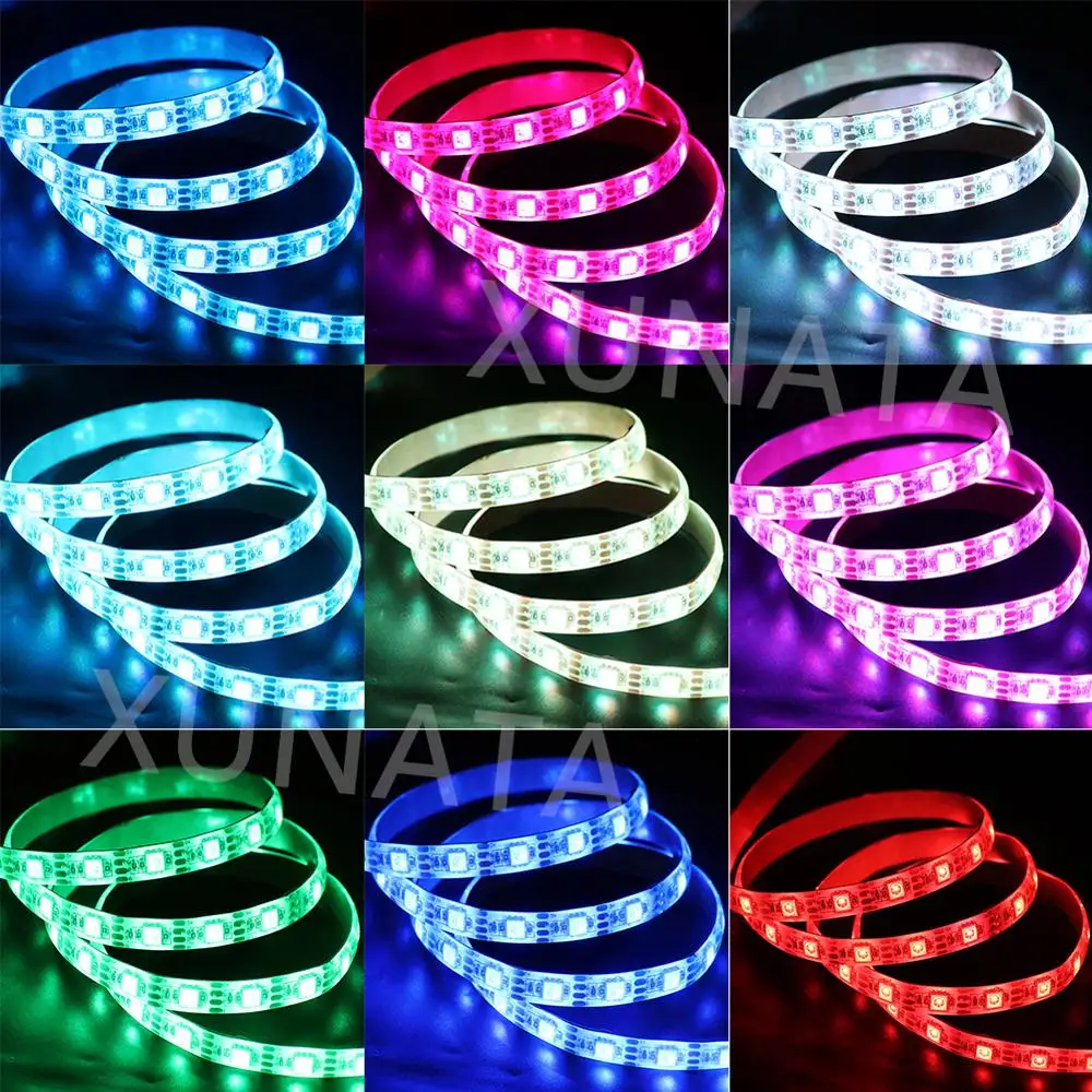 5V USB LED Strip RGB Light 5050 24key / 44key Remote Control Kit USB Power Waterproof Flexible Led Tape Adhesive TV Backlights - Image 3
