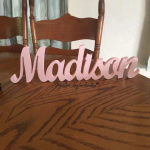Personalized Baby Name Plaque, Wall Hanging, Wooden Wall Art, above a Bed Custom Children's Name