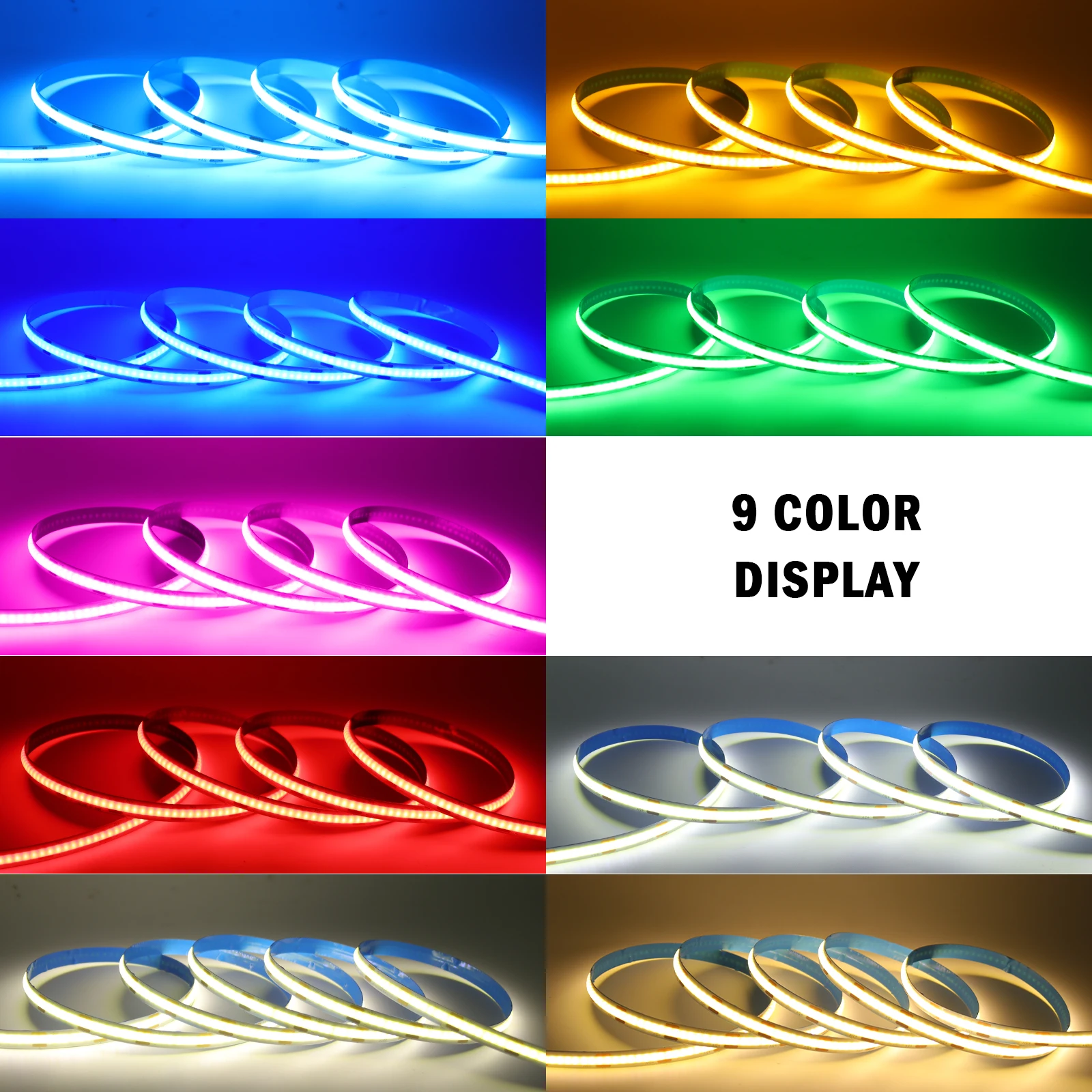 New USB COB Strip Light 5V 320Leds/m Blue/White/Red/Green Flexible Adhesive Tape Night Lighting TV Backlights Home Decor 3M 5M - Image 3