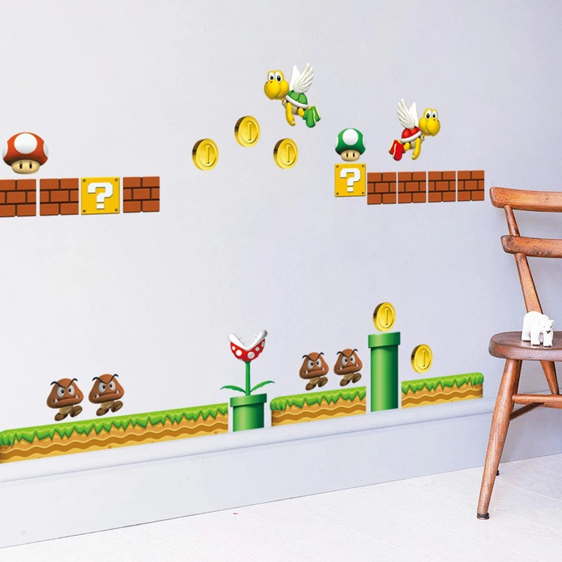 Super Funny Cartoon Game Images Vinyl Wall Decals for Home Kids Room Boy Bedroom Decoration DIY Gaming Anime Poster Stickers