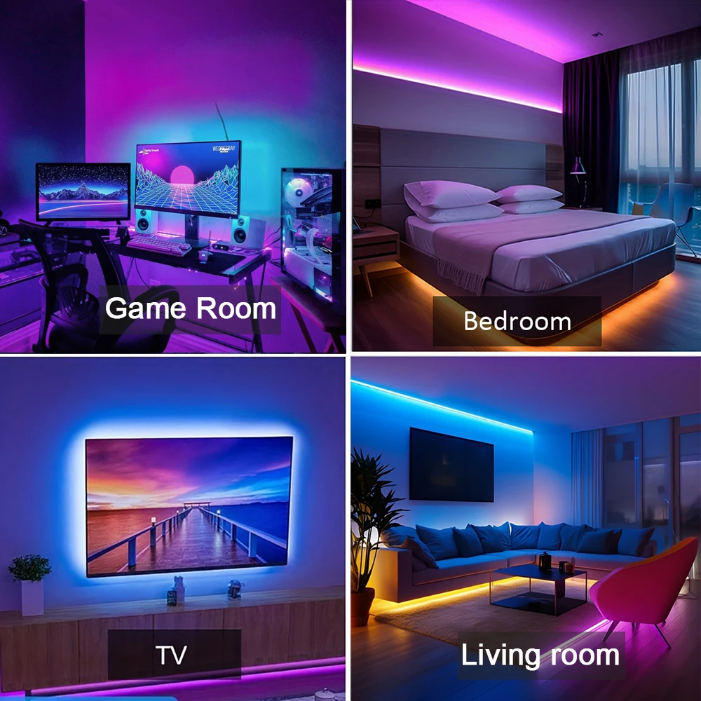 Led Strip Lights Music Sync Led Lights Room with APP Control, Flexible Ribbon Tape Lights for Home Party Decor TV Backlight - Image 6