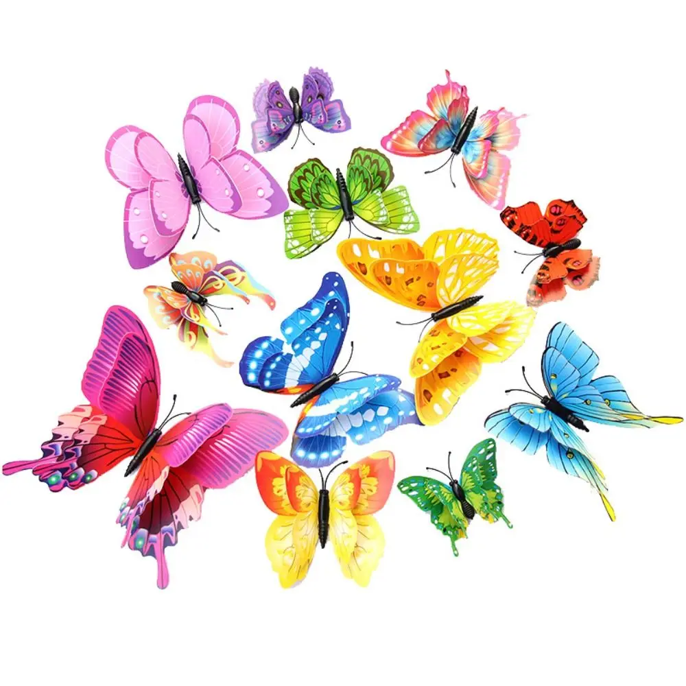 12pcs Universal 3D Butterfly Stickers Butterfly Home Decorative Butterfly Wedding Decor Colorful Cute Wall Stickers Office - Image 3