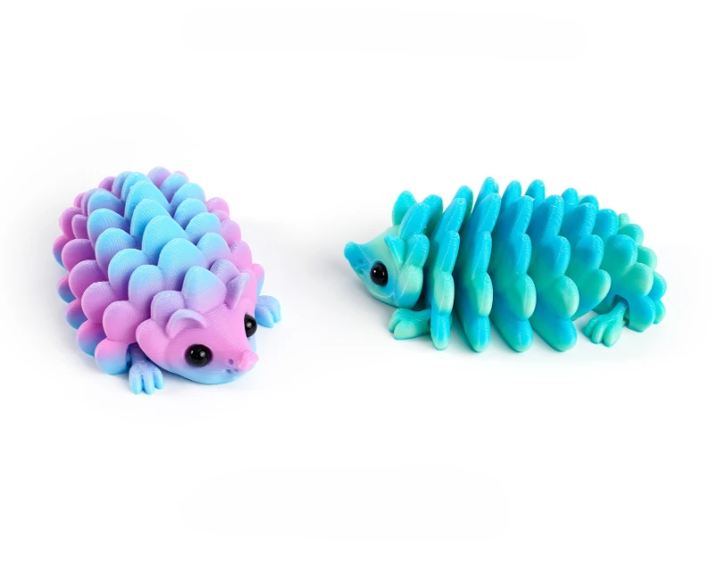 3D Printed Hedgehog Figurine Joint Mobility Articulated Hedgehog Figurines Home Office Desk Crafts Ornament Birthdays Gift - Image 2