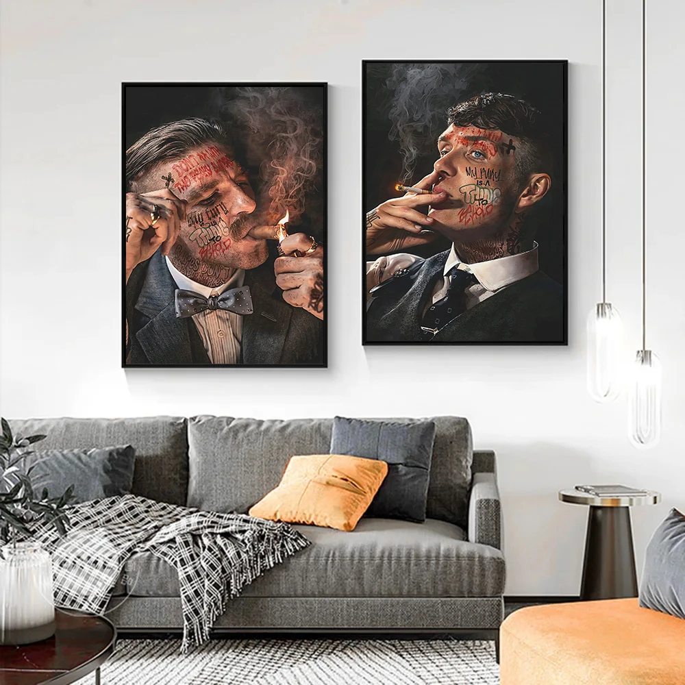 Gangster Legends Arthur Thomas Shelby Portrait Mafia Figure Poster Canvas Painting Wall Art Picture Living Room Home Decoration - Image 2