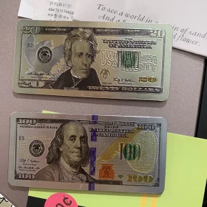Creative Paper Currency Fridge Stickers Home Decor U.S. Dollar Paper Money Magnetic Stickers for Message Board Fridge Magnets