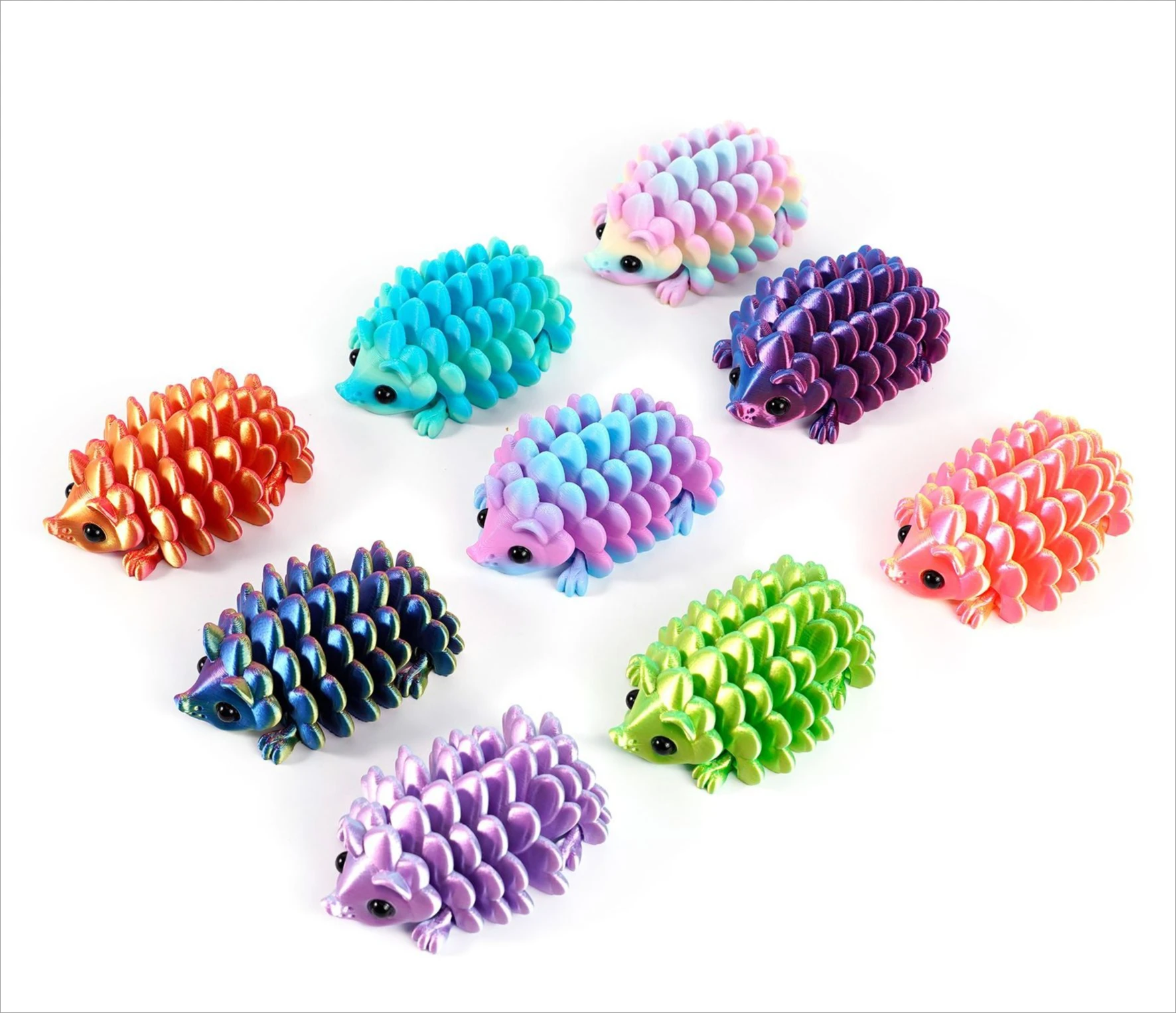 3D Printed Hedgehog Figurine Joint Mobility Articulated Hedgehog Figurines Home Office Desk Crafts Ornament Birthdays Gift - Image 4