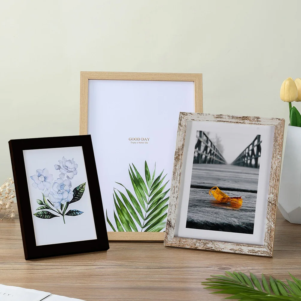 Wooden Photo Frame For Wall Hanging 10X15 15X20 20X25cm A4 Wood Picture Frame Stand For Pictures Photo Decor Commemorative Gift - Image 3